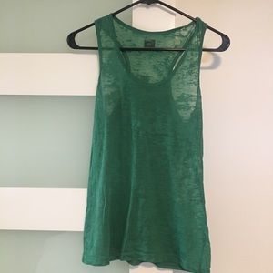 BDG racerback tank green burnout